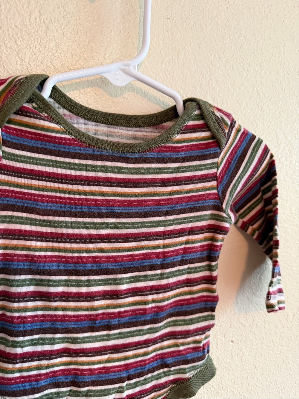 Vintage 100% cotton Striped Long-Sleeve Bodysuit